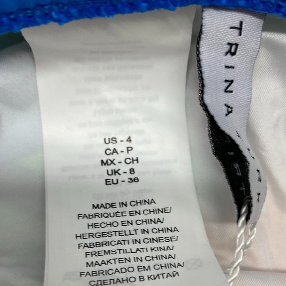 NWT Trina Turk Blue Printed Bikini Bottom Swimsuit - Picture 4 of 5